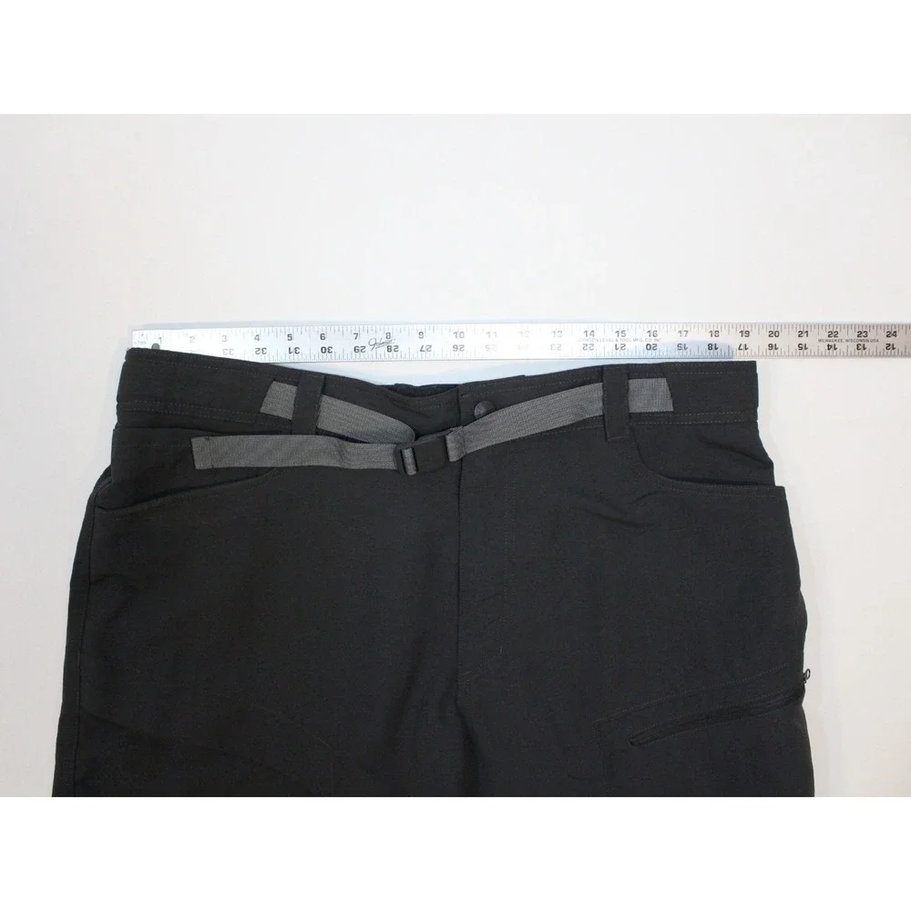 North Face Cargo Shorts Gray Belted Nylon Hiking Outdoors‎ Men's XL Regular
